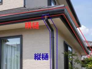 雨樋の縦樋・横樋の解説